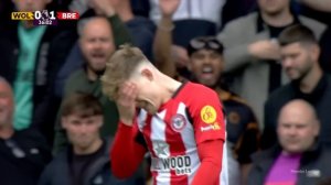Bryan Mbeumo scores 20th of season  | Wolves 1-1 Brentford | Premier League Highlights