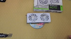 Распаковка и обзор видеокарты nVidia Palit GeForce RTX 4070 WHITE OC 12GB