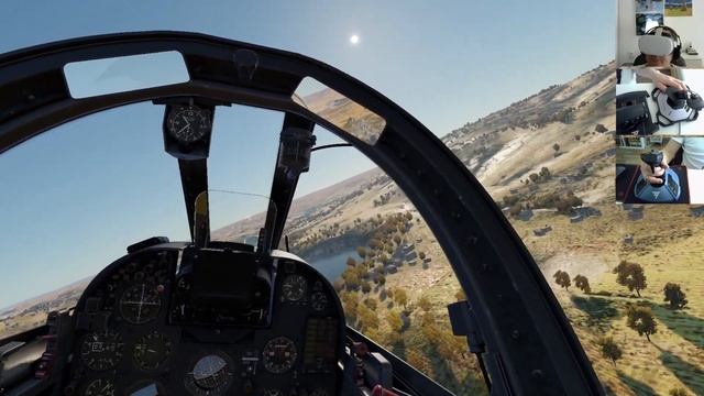 Вылет на Mirage 5F в VR шлеме в War Thunder. СБ режим. смотреть онлайн
