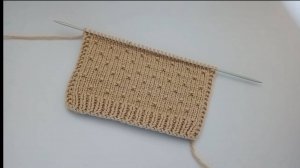 Наипростейший теневой узор спицами поворотными и круговыми рядами.