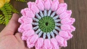 МК Подставка-цветок крючком