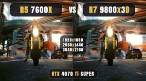 Ryzen 5 7600x vs Ryzen 7 9800x3D - 1080p, 1440p, 4K - Detailed Comparison - 4070 Ti Super