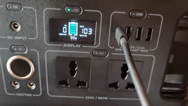 ITEL Solar Generator 600(ISG-65). Отдача мощности от PD Type-C смотреть онлайн