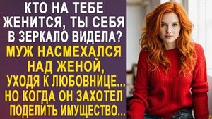 -Кто на тебе женится, ты себя в зеркало видела, - муж насмехался над женой, уходя к любовнице...