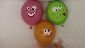 Изучаем цвета Лопаем шарики с водой Развивающее видео