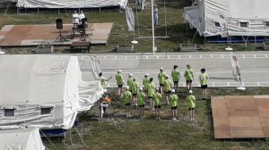 Куда поехать детям на лето. Детский лагерь Орлёнок, барабанщики Юнармии готовятся к выступлению.