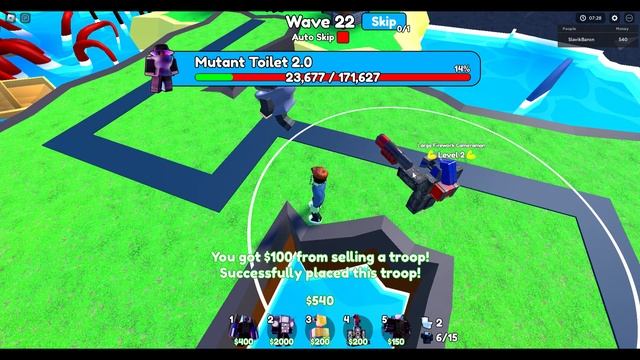 Мочалю Скибидистов в Toilet Tower Defense Оборона Башни туалет? смотреть онлайн