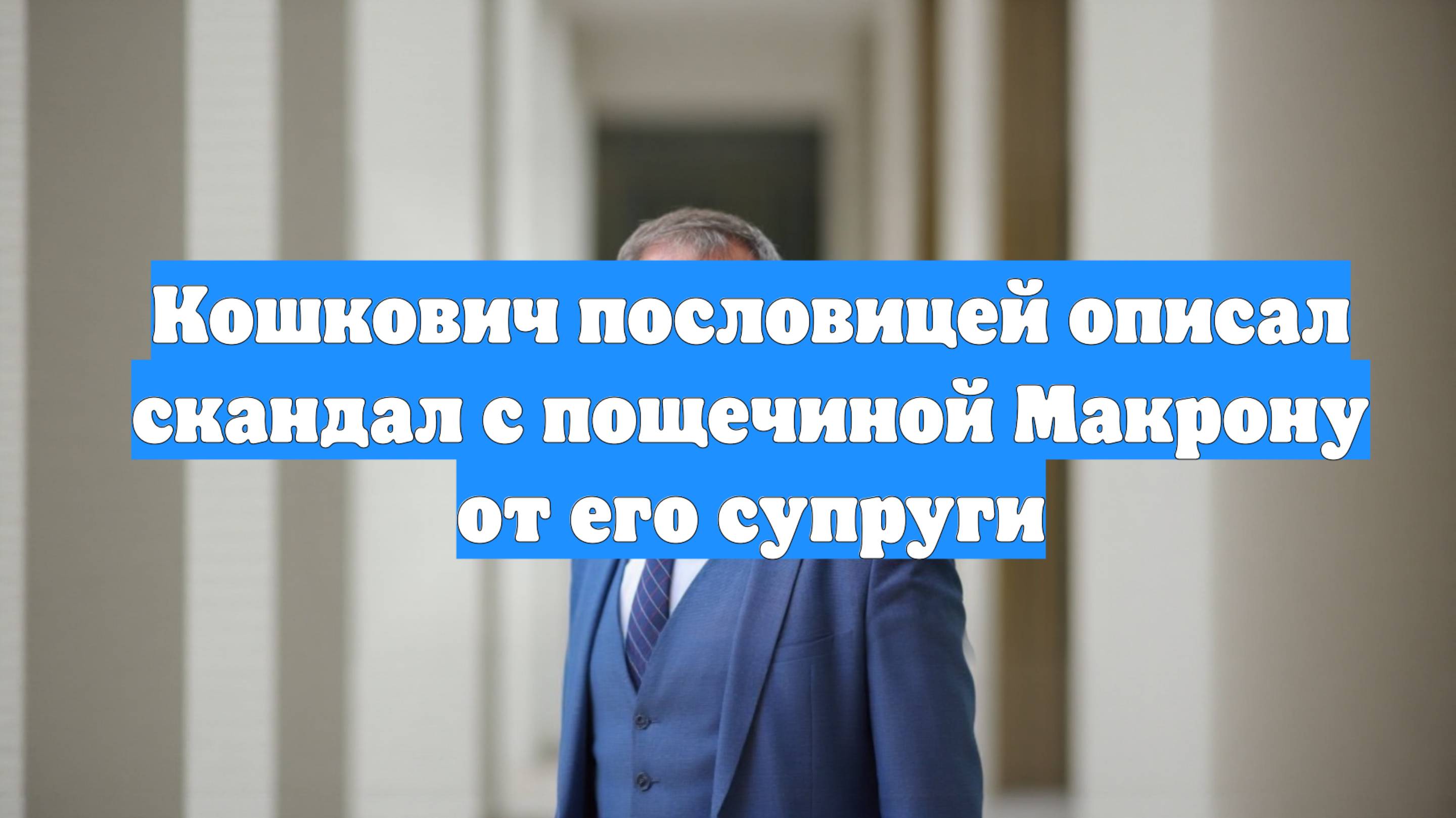 Кошкович пословицей описал скандал с пощечиной Макрону от его супруги