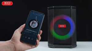 Портативна колонка XO F53 Xingmu 8inch 40W RGB з мікрофоном 25,1х28,1?
