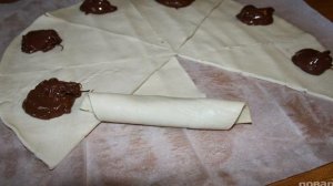 Быстрые круассаны с нутеллой