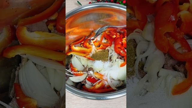 Сочный, яркий, вкусный мясной салат 😍