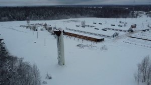 Водонапорная башня зимой. Красота.