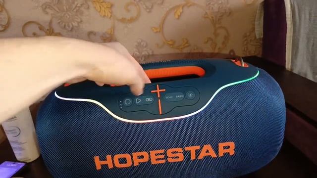 Колонка Hopestar A80 синего цвета 🔥 Видеоотчет Балашиха Ку смотреть онлайн