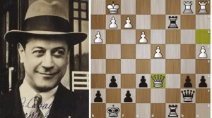 Хосе Рауль Капабланка проводит виртуозную комбинацию в Ферзевом гамбите! Шахматы.