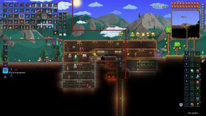 Добываем мифриловую руду для кирки и наковальни  в тераррии часть 2 TerraCraft43