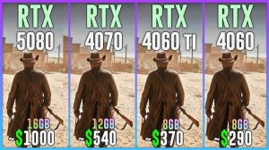 RTX 5080 vs RTX 4070 vs RTX 4060 TI vs RTX 4060 - Test in 25 Games
