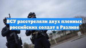 ВСУ расстреляли двух пленных российских солдат в Разливе