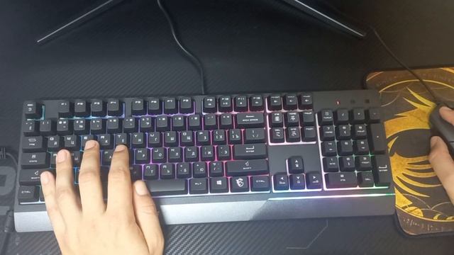 RGB подсветка игрового набора MSI VIGOR GK30 Bundle смотреть онлайн