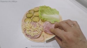 Сэндвич из лаваша - Быстрый и сытный перекус,очень вку?