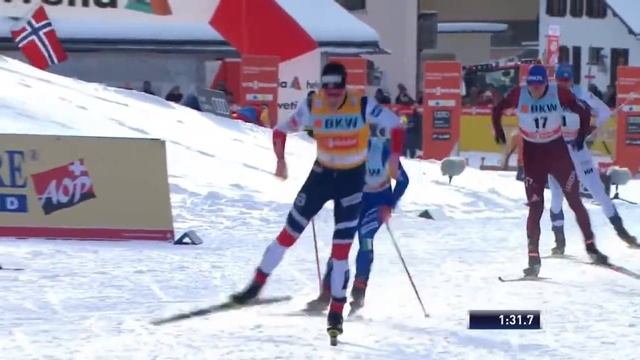 Третье место Александра Большунова в Давосе