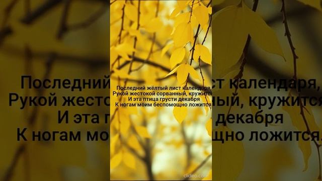 ПОСЛЕДНИЙ ЛИСТ КАЛЕНДАРЯ (ПЕСНИ SUNO)
