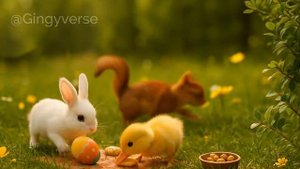 🧺 Tiny Cat’s Easter Picnic_ A Gentle Day of Friendship and Fun 🌞🐇