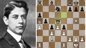 Хосе Рауль Капабланка великолепной жертвой фигуры громит Шпильмана! Шахматы.