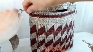 Сумка из полиэфирного шнура крючком.