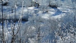 горы Дагестана, красивая зима в горах
