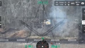 Минобороны России показало видео уничтожения танка Т-64БВ ВСУ операторами FPV-дронов центра «Рубикон
