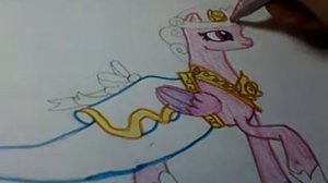 Рисуем Каденс в платье часть 2