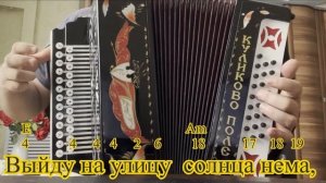 Выйду на улицу гляну на село разбор для гармони по циф?