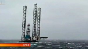 Крушение Кольской буровой платформы. Архивные кадры.