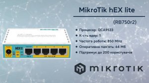 Маршрутизатор MikroTik hEX lite - компактний роутер без Wi-Fi на