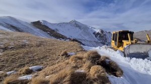 Строительство дорог, в суровых условиях гор Чечни.