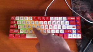 Механическая клавиатура AJAZZ AK680 на 68 клавиш. RGB, Красные