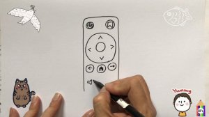 How To Draw a Cute Remote Control | рисование пульта дистанционного у