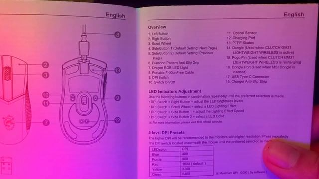 Игровая мышь MSI Clutch GM31 Lightweight смотреть онлайн