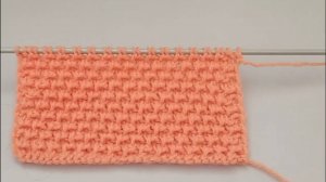 Красивый плотный узор спицами только лицевыми петлями.