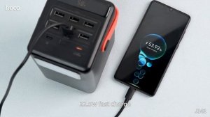 Повербанк великої ємності 100000mAh 22.5W Hoco J142 Surpass з ліхтар?
