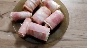 рулетики из бекона и сыра - домашняя кухня