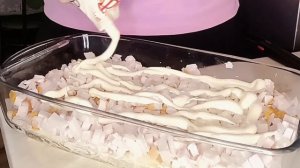 СУПЕР САЛАТ С КОПЧЁНОЙ ГРУДКОЙ ПОД СЫРНОЙ ШУБКОЙ