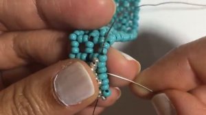 Spiral Stitch on a Right Angle weave Bracelet  от Sonysree Creations Beading