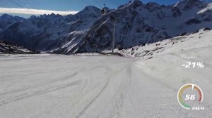 Гарабаши - Азау, спуск с Эльбруса на горных лыжах, 29.01.202