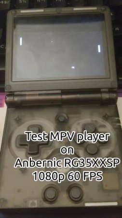Тест плеера MPV на #anbernic #rg35xxsp #retrogames #gaming #linux