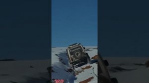 Pajero 2 4М40 5МКП в горах по снежному склону. глубокий снег