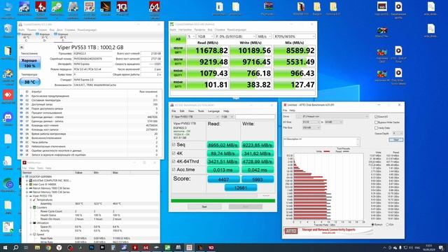 PCIe 5.0 SSD с активным охлаждением - SSD Viper PV553 1TB (PV553P1TBM28H) смотреть онлайн