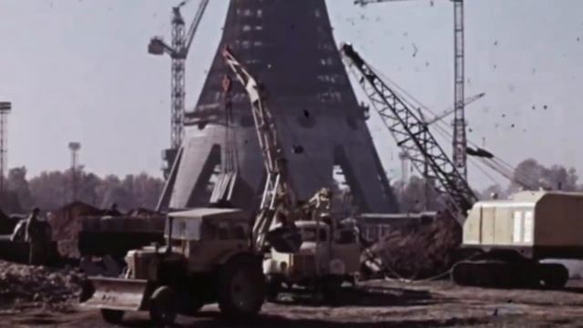 Москва, 1966, Останкино, новая телебашня гигант 540 метров смотреть онлайн
