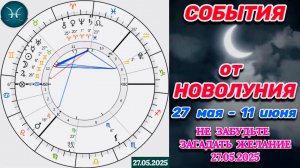 РЫБЫ: "СОБЫТИЯ от НОВОЛУНИЯ с 27.05.2025 по 11.06.2025"!!!