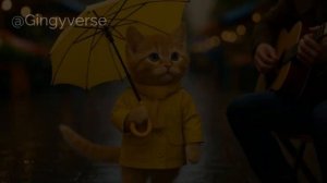 🌧️ Tiny Cat’s Cozy Walk Through the Drizzle_ Finding Warmth in the Rain ☂️🐾